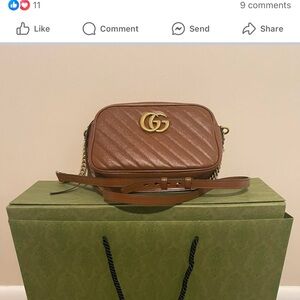 Gucci Brown Leather Crossbody Bag